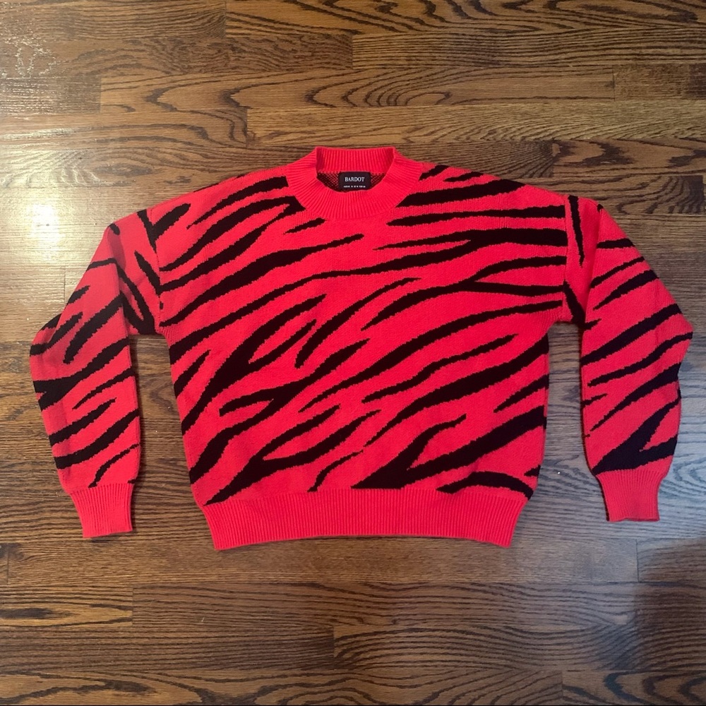 Bardot Red Zebra Knit In Red Zebra - image 2
